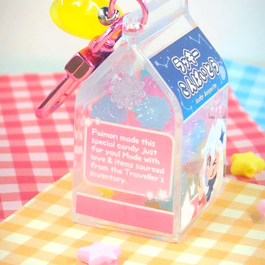 Paimon Konpeito Milk Carton 3D Charm by actuallypunny