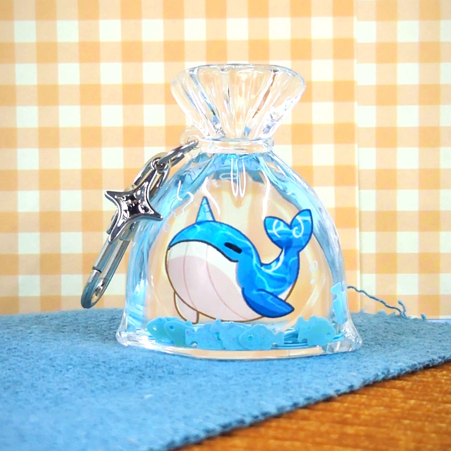 Genshin Liquid Fish Bag Charms by actuallypunny