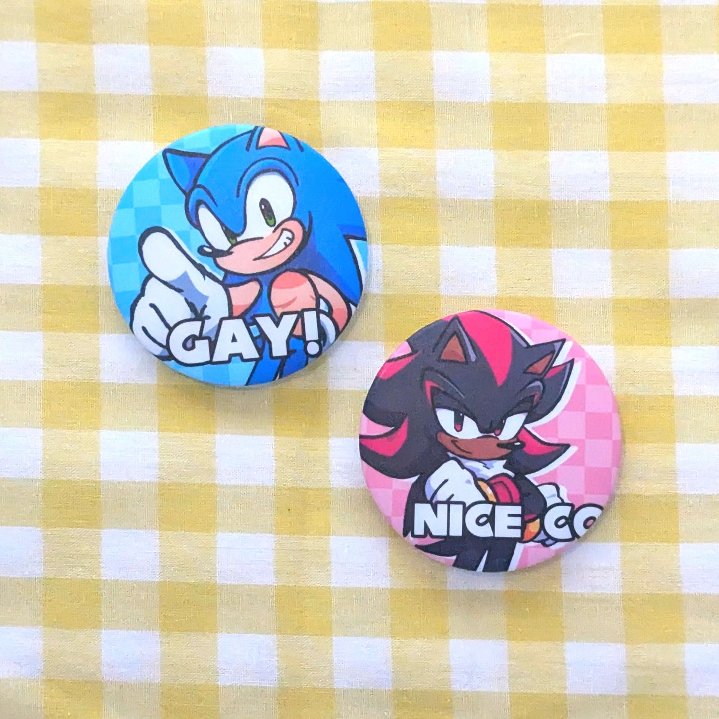 Sonic the Hedgehog Badges by actuallypunny