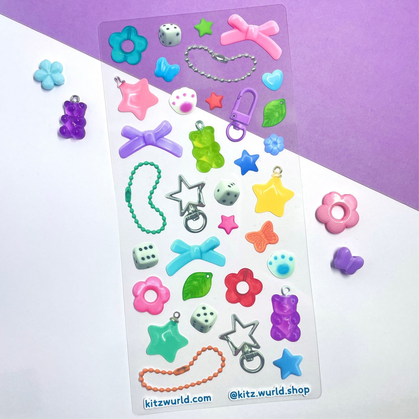 Beads & Charms V2 Sticker Sheet by Kitz Wurld