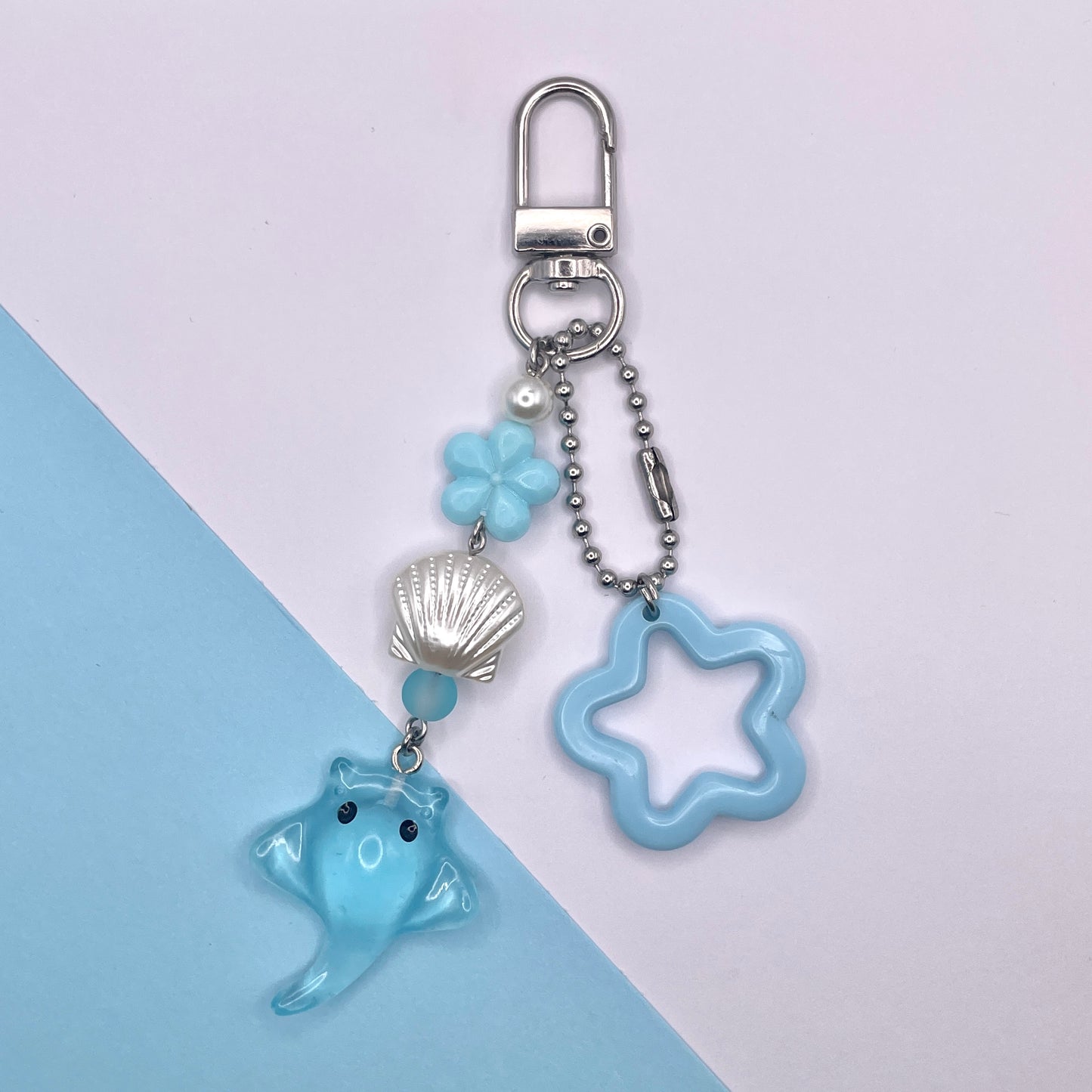Manta Ray Beaded Keychain by Kitz Wurld