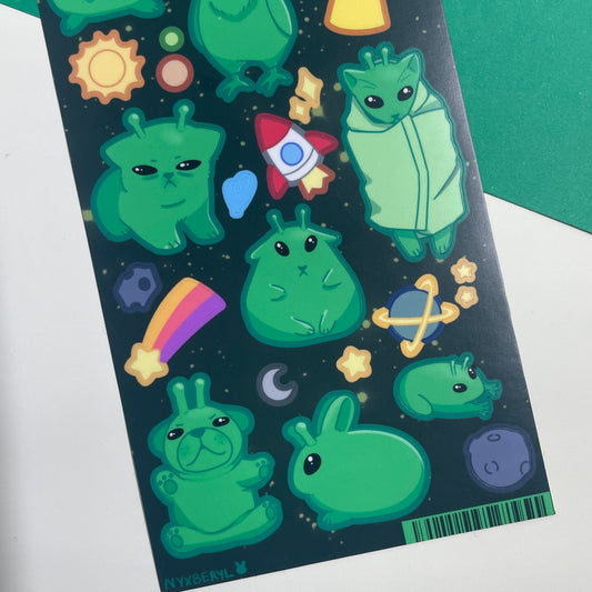 Gleeb glorps sticker sheet by nyxberyl