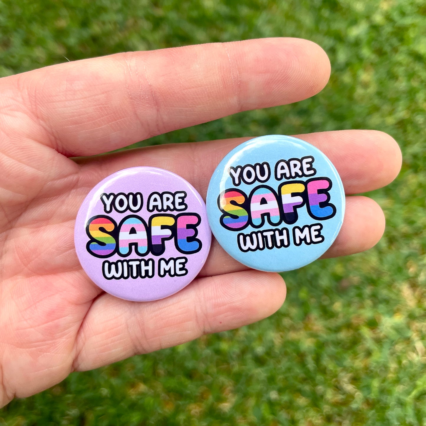 ‘You Are Safe With Me’ Badge by Kitz Wurld