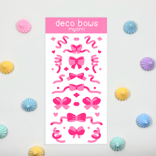 Deco Bows Sticker Sheet by myorri
