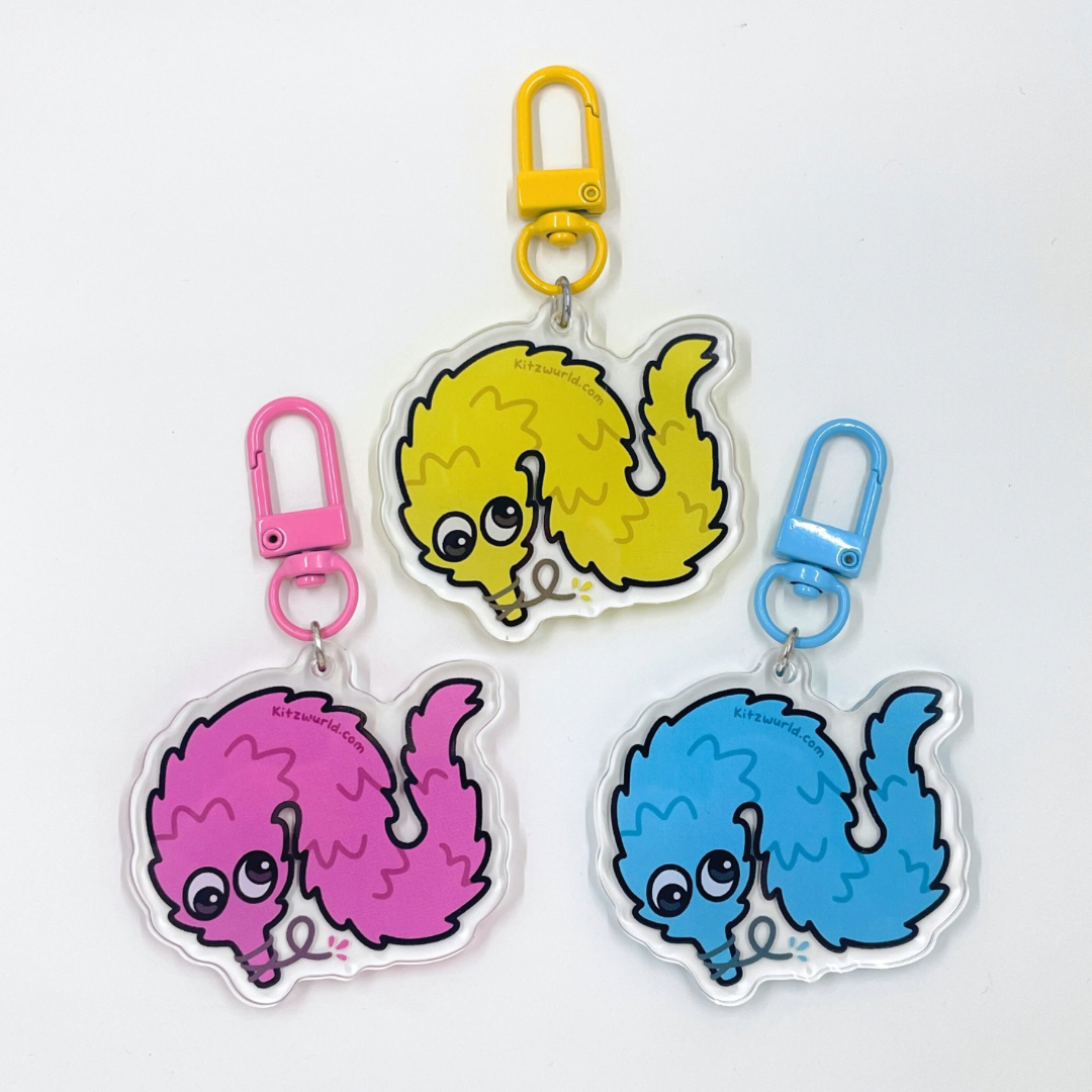 Worm-on-a-String Charm by Kitz Wurld
