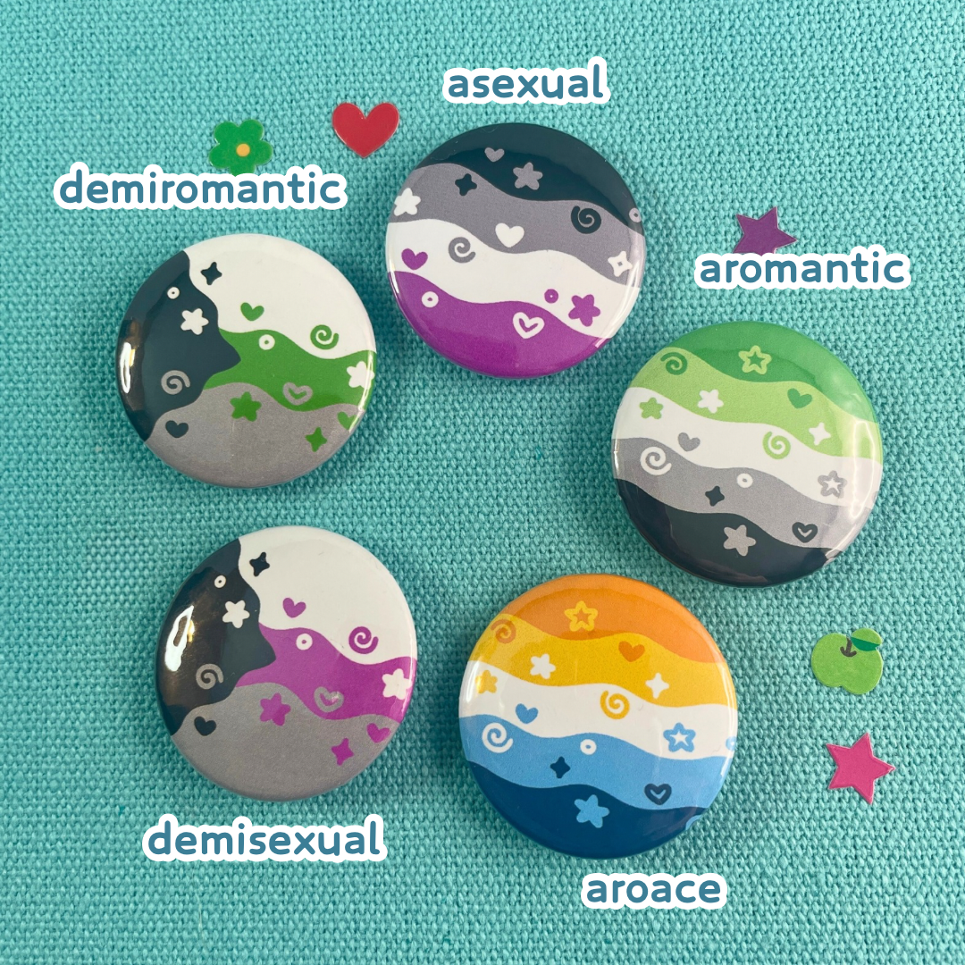 Squiggly Pride Flag Badges by Kitz Wurld