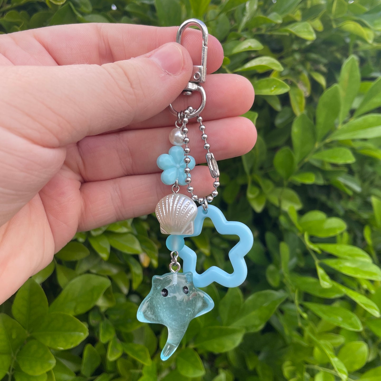 Manta Ray Beaded Keychain by Kitz Wurld