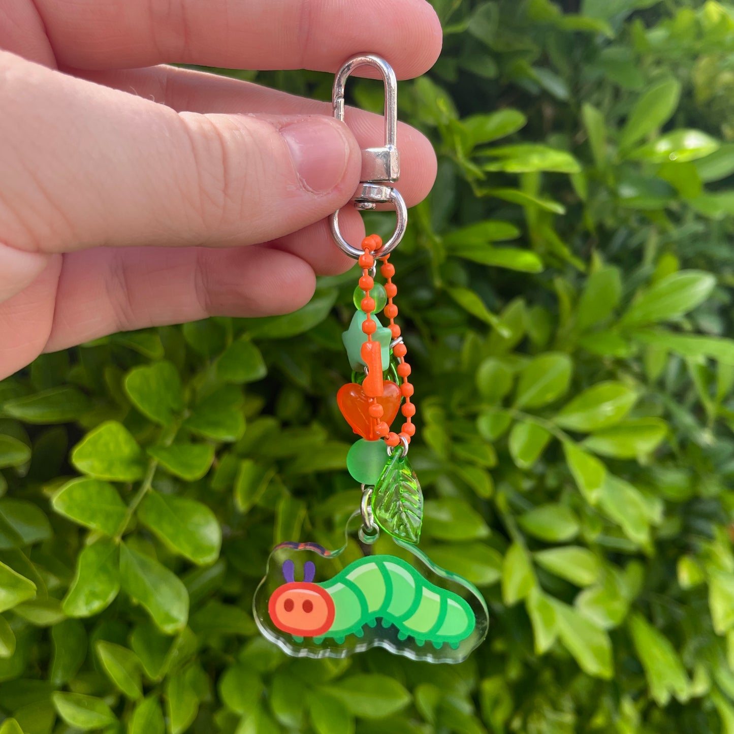 Caterpillar Beaded Keychain by Kitz Wurld