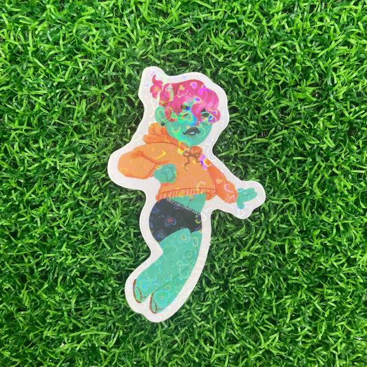 Loverboy Holographic Die Cut Sticker by Kaiioju