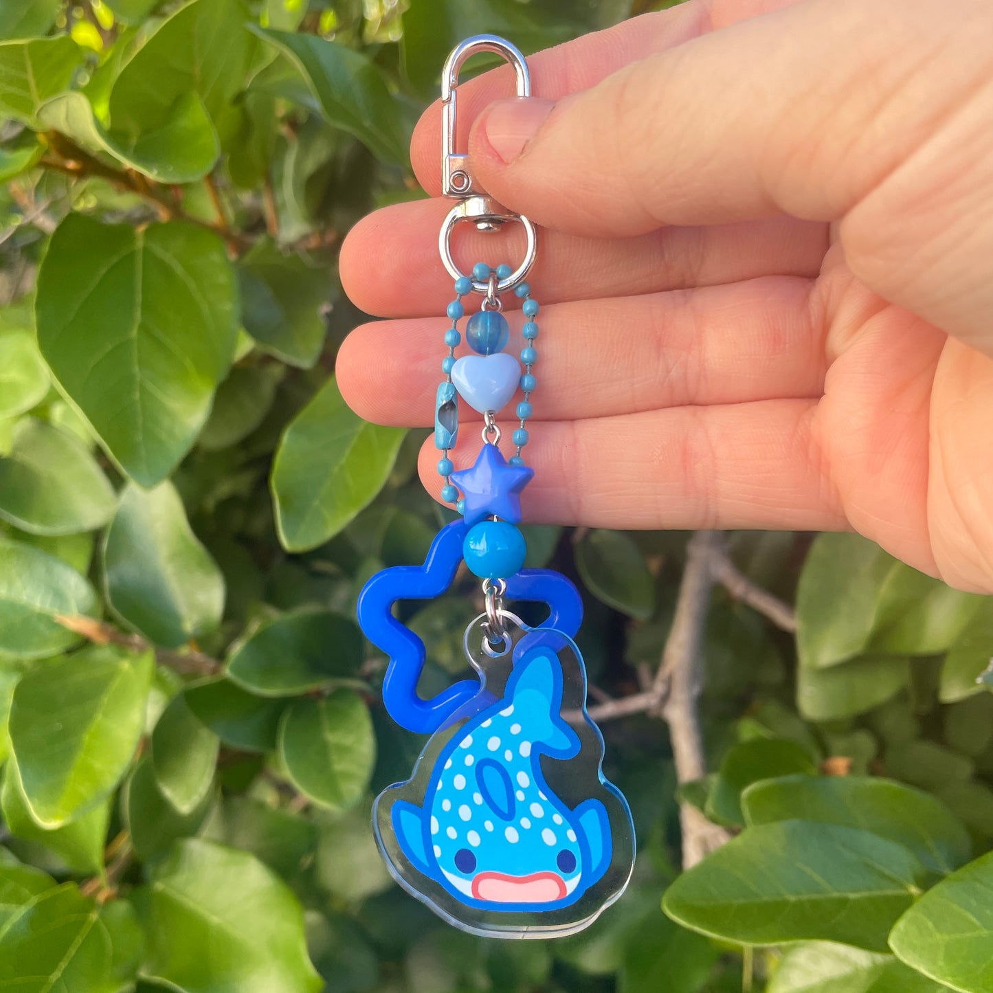 Whale Shark Beaded Keychain by Kitz Wurld