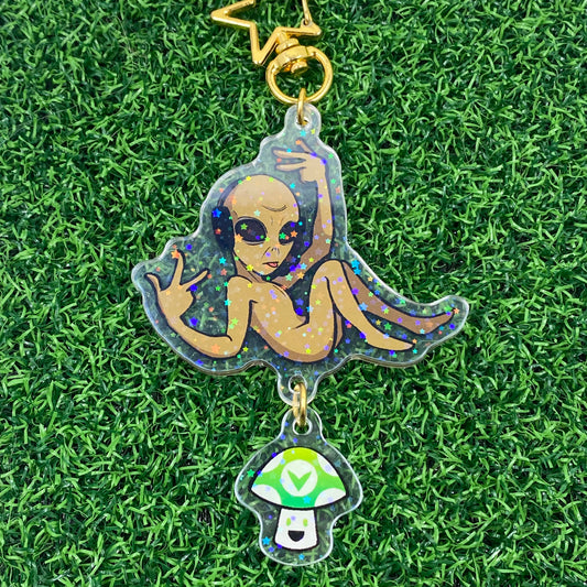 Vinesauce & Jerma985 Streamer Linked Acrylic Charms by FallowFrog