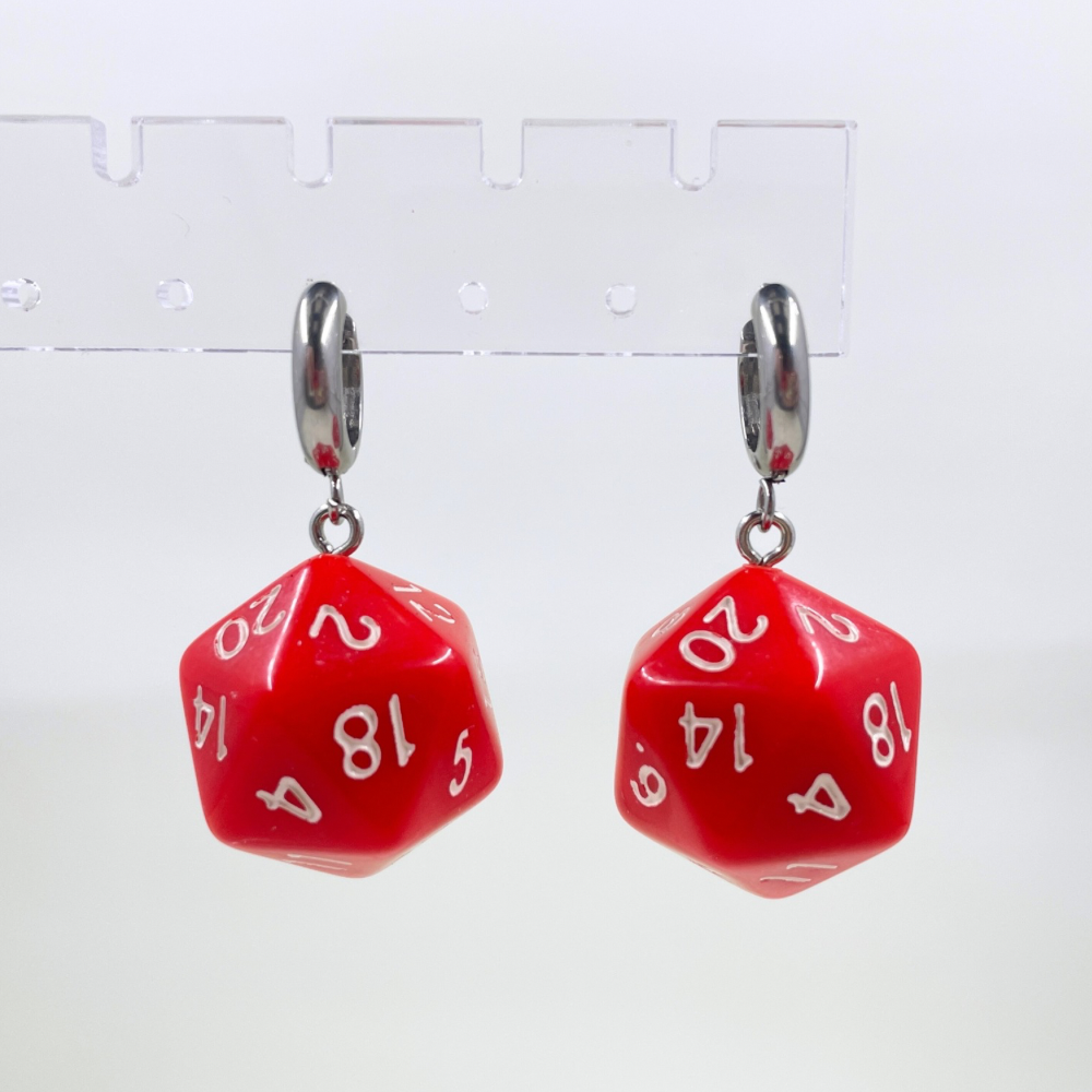 D20 Dice Earrings by Kitz Wurld