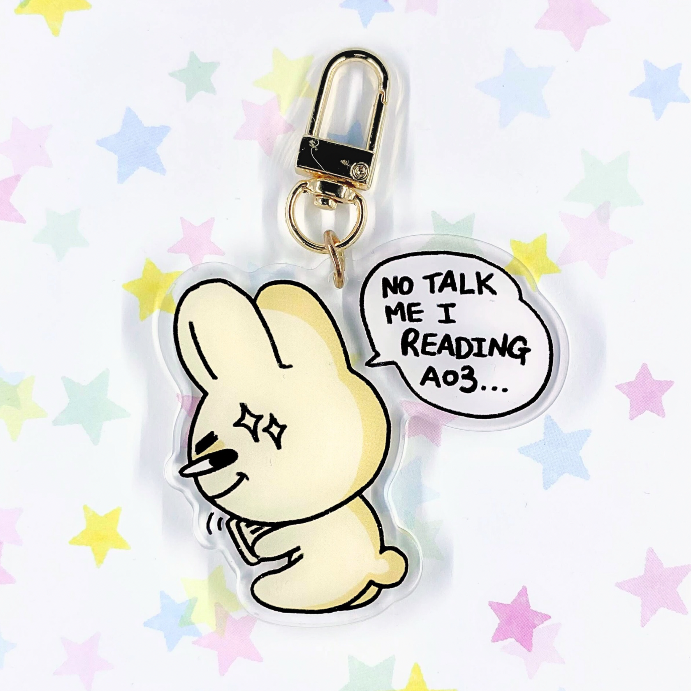 "AO3" Bunny Charm by Kitzchky