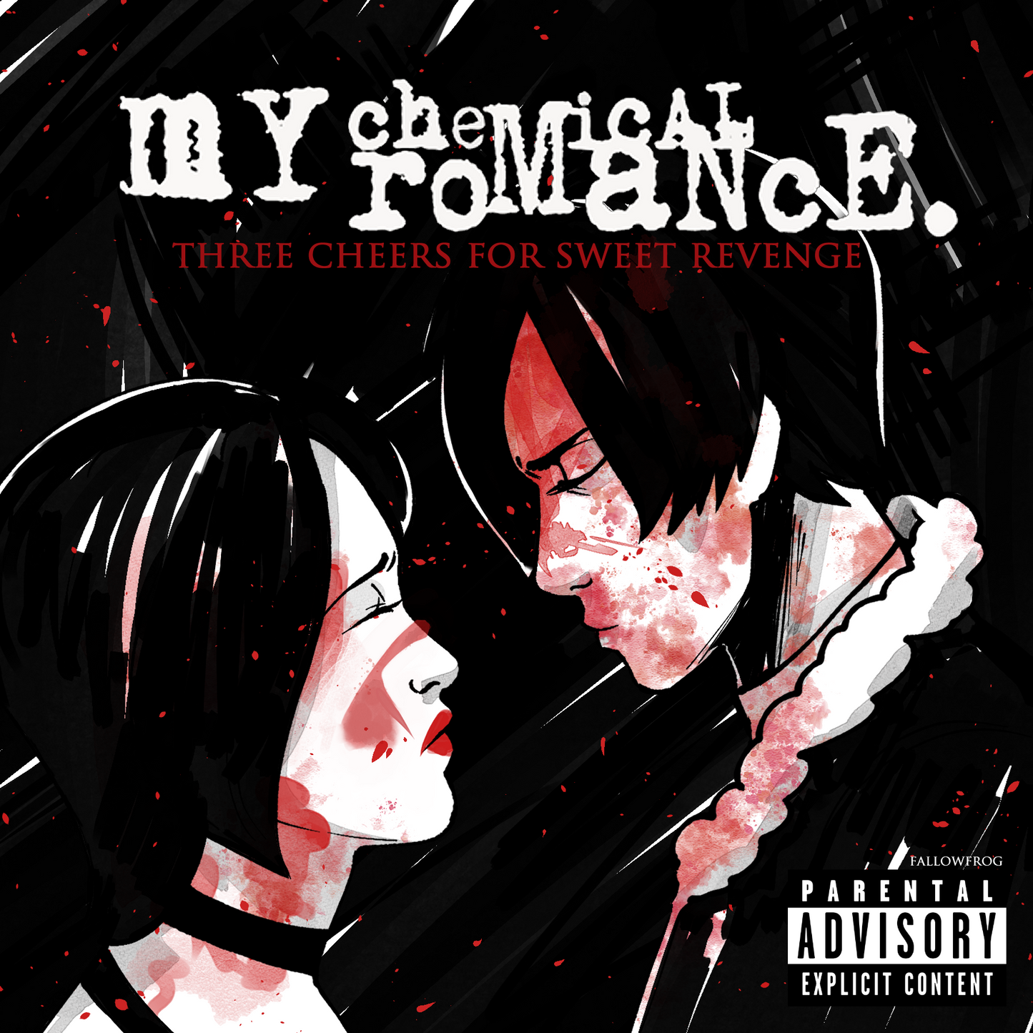 Resident Evil MCR Album Redraw Square Print by FallowFrog