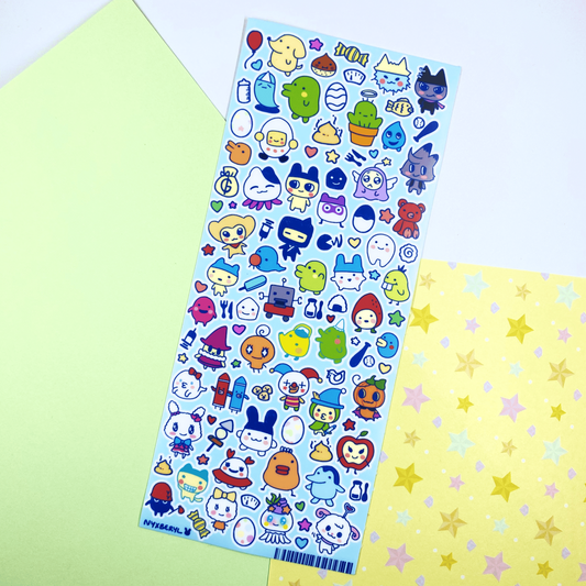 Tamagotchi sticker sheet by nyxberyl