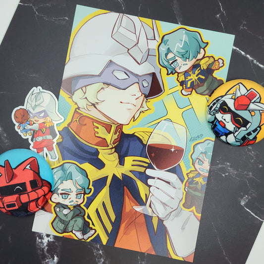 Char & Challia Bull A5 Print by thlurp