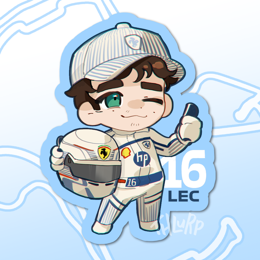 Charles Leclerc Monaco 2025 Sticker by thlurp