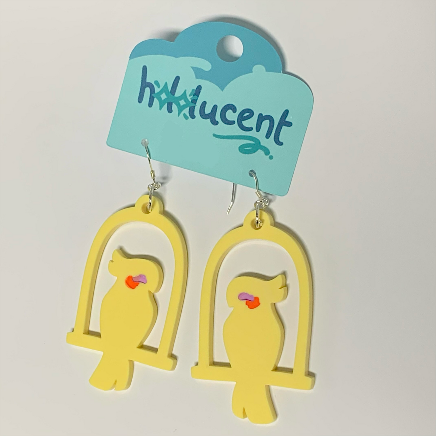 Cockatiel Earrings by Hololucent