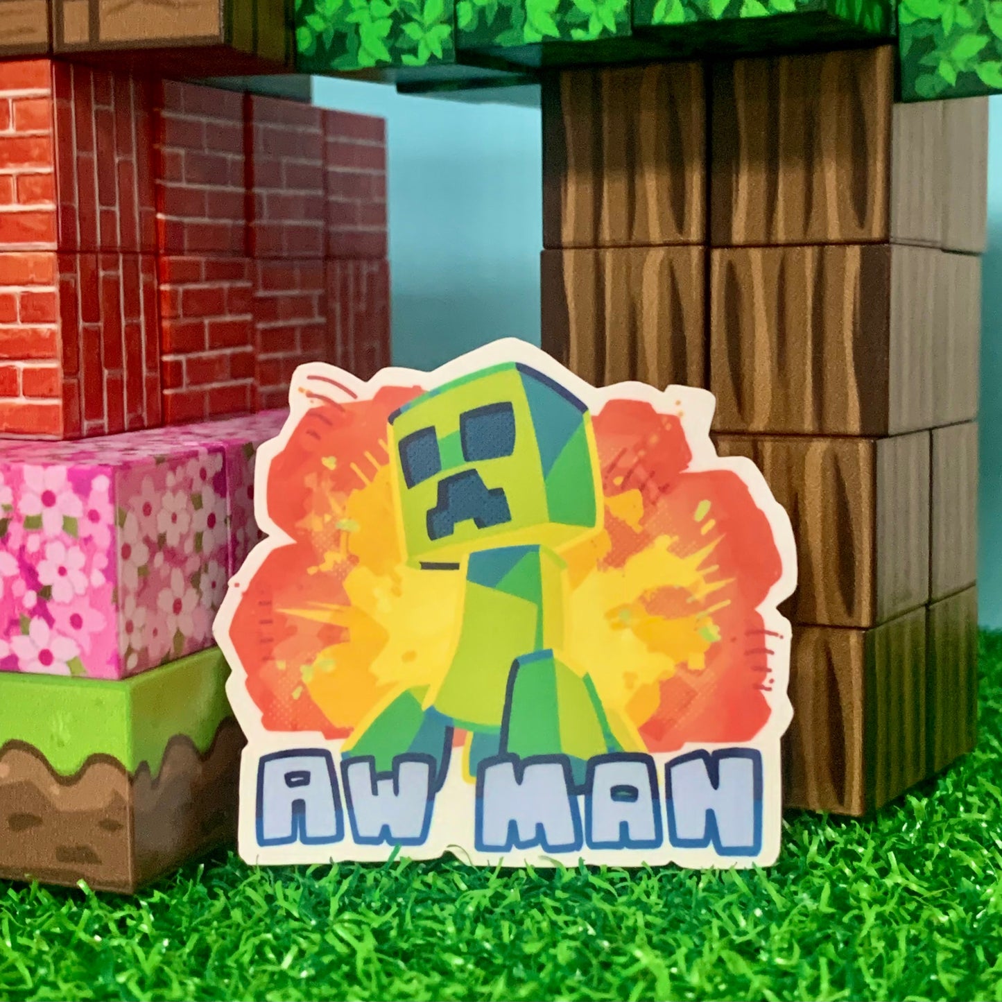 Creeper! Aw Man Sticker by Hololucent