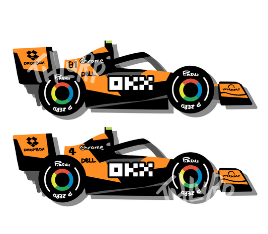 McLaren Formula 1 Team 2025 Die Cut Stickers by thlurp