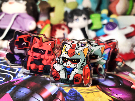 Gundam Kitties Acrylic Block Standees by thlurp