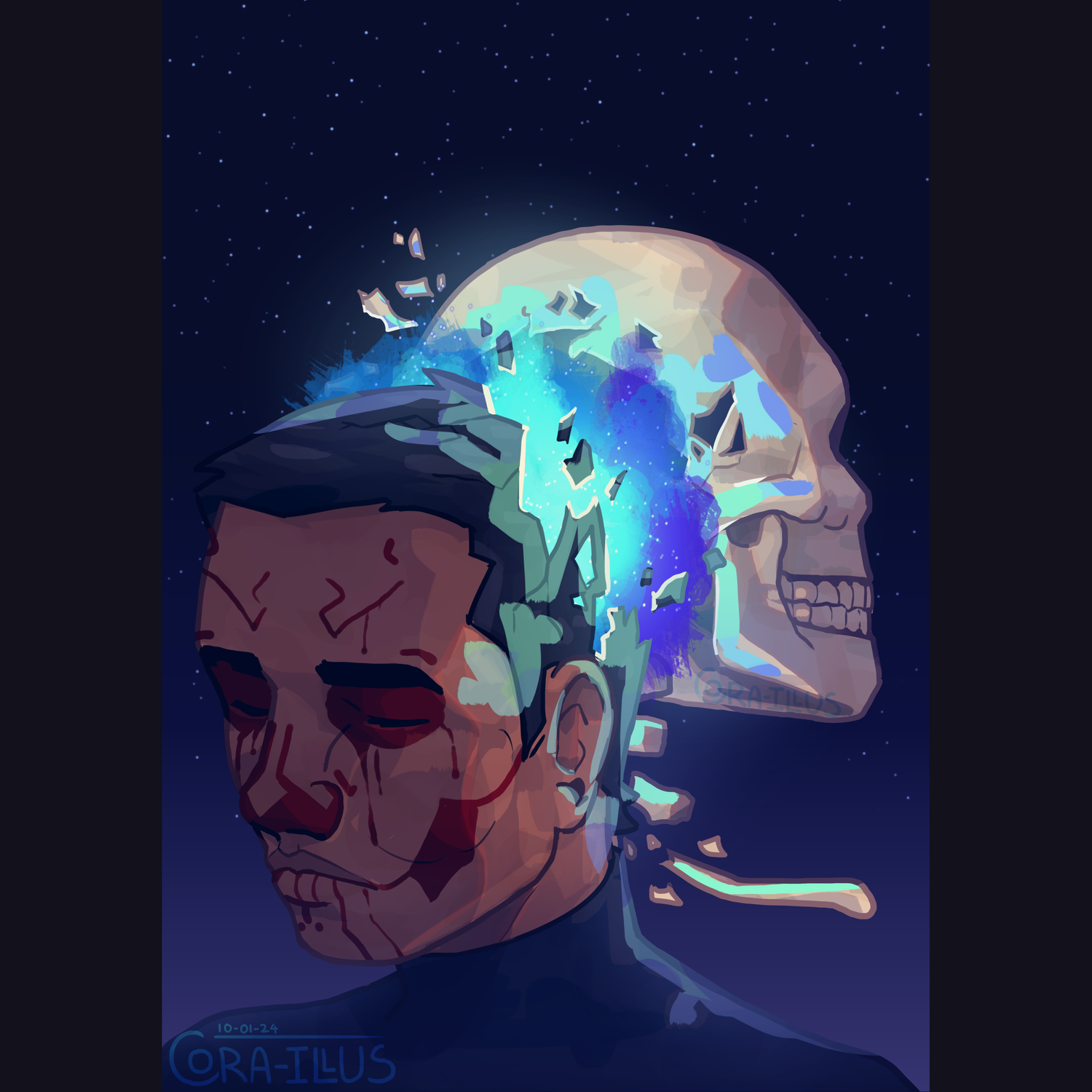 Harrow Shatter A4 Print by Jackaranda-Art