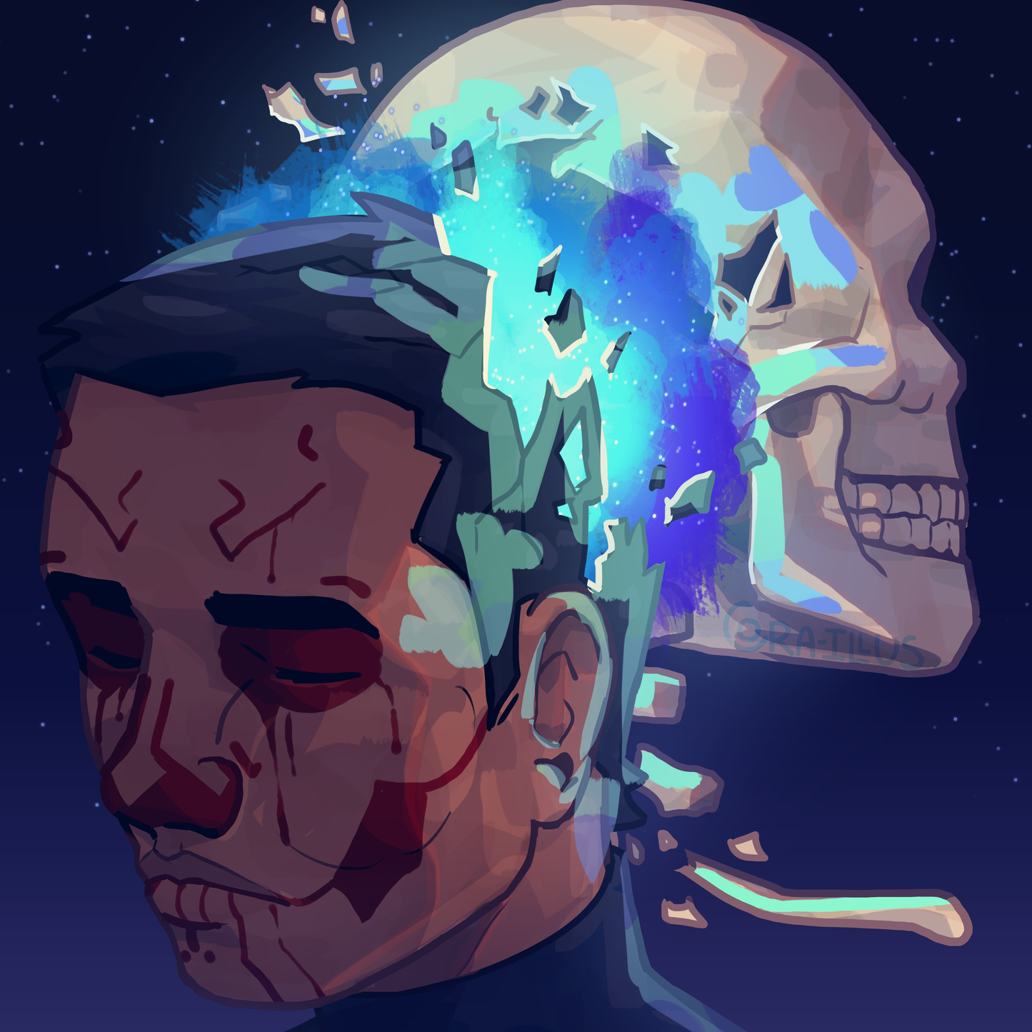 Harrow Shatter A4 Print by Jackaranda-Art