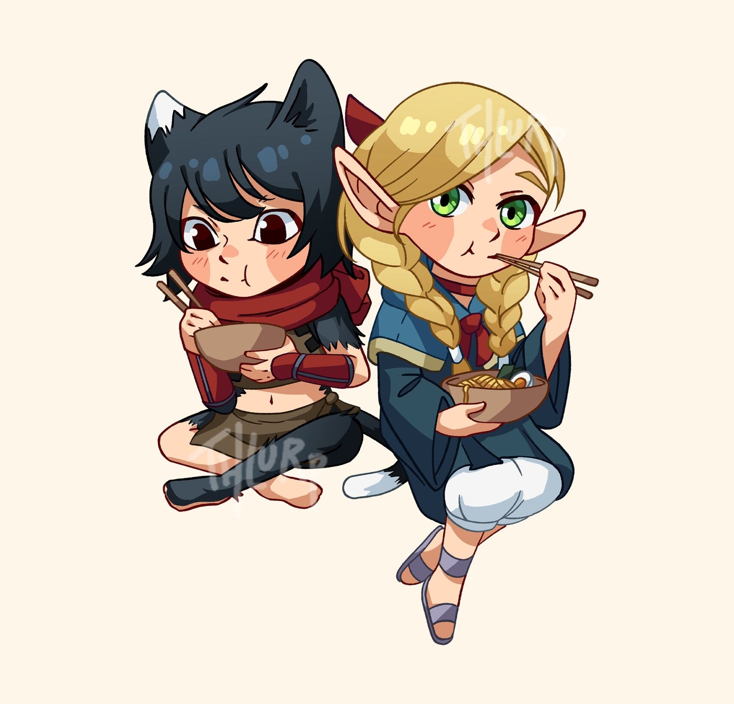 Marcille and Izutsumi Acrylic Charm by thlurp