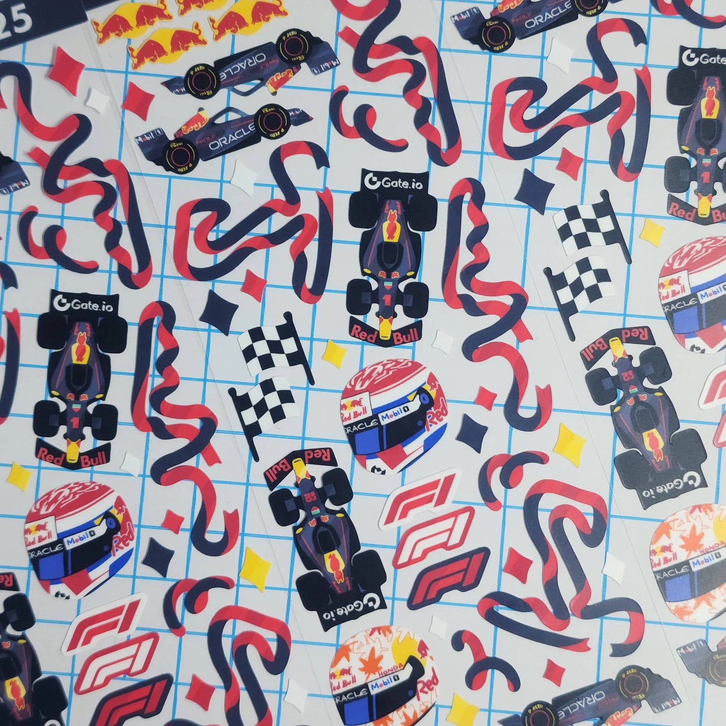 Red Bull Racing Formula 1 Deco Sticker Sheet by thlurp