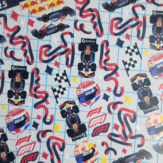 Red Bull Racing Formula 1 Deco Sticker Sheet by thlurp