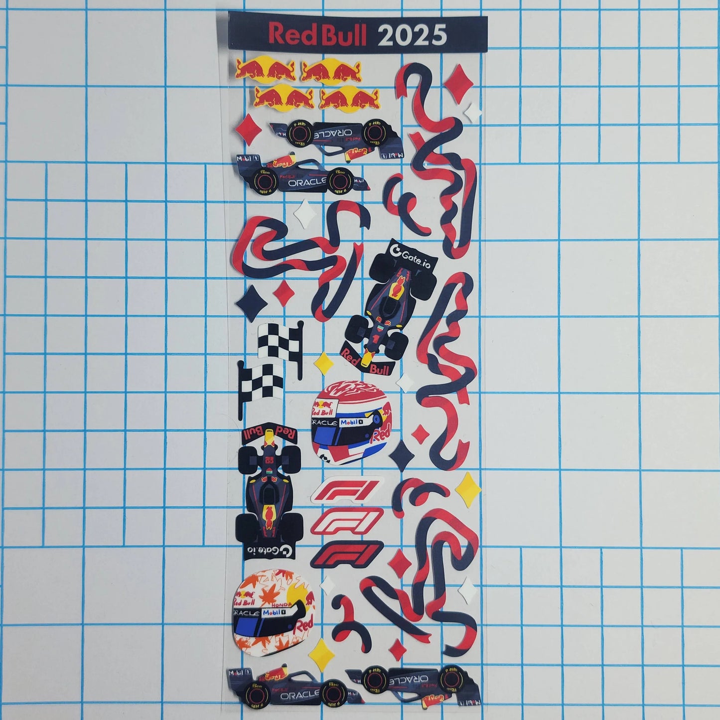 Red Bull Racing Formula 1 Deco Sticker Sheet by thlurp