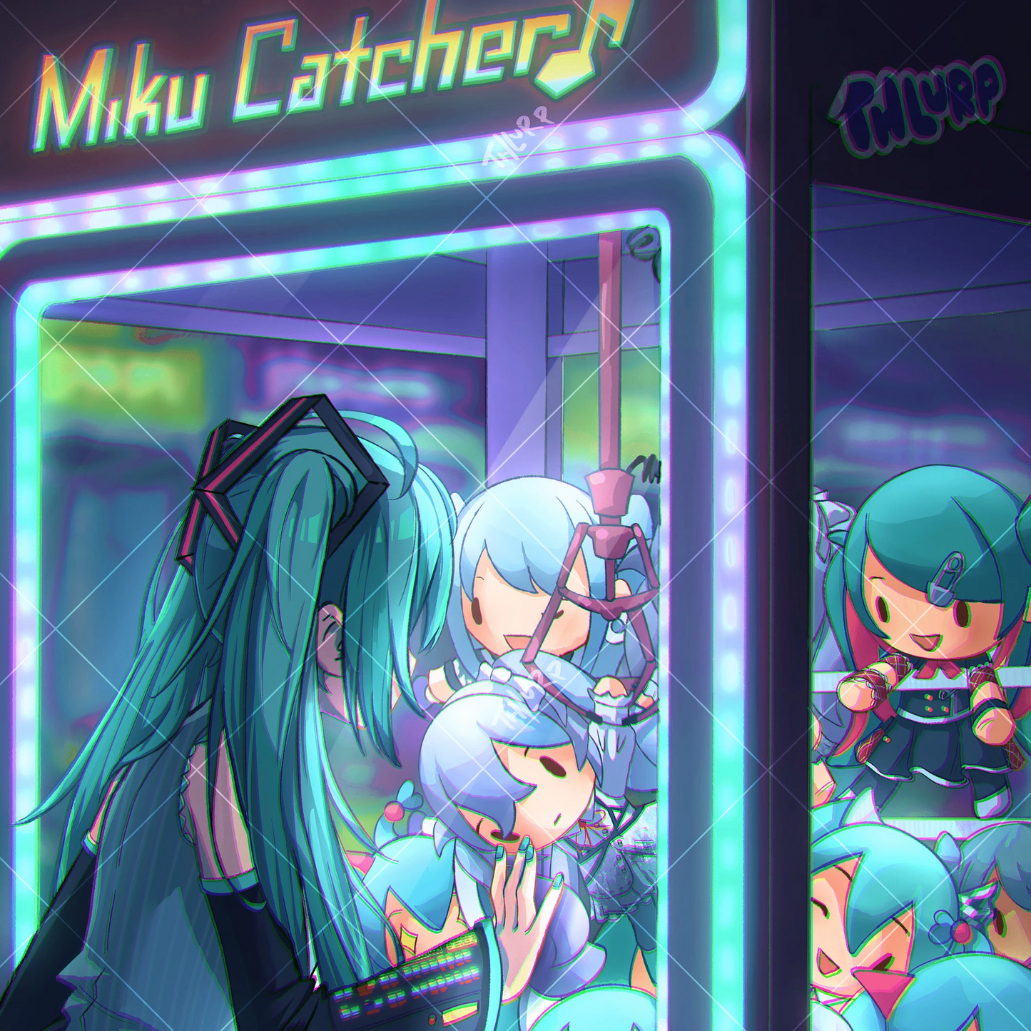 Miku Crane Game A5 Print by thlurp