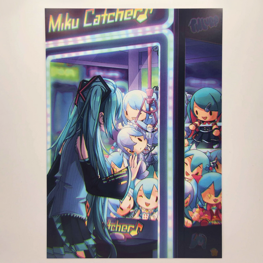 Miku Crane Game A5 Print by thlurp