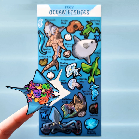 FFXIV Ocean Fishing Sticker Sheet by thlurp