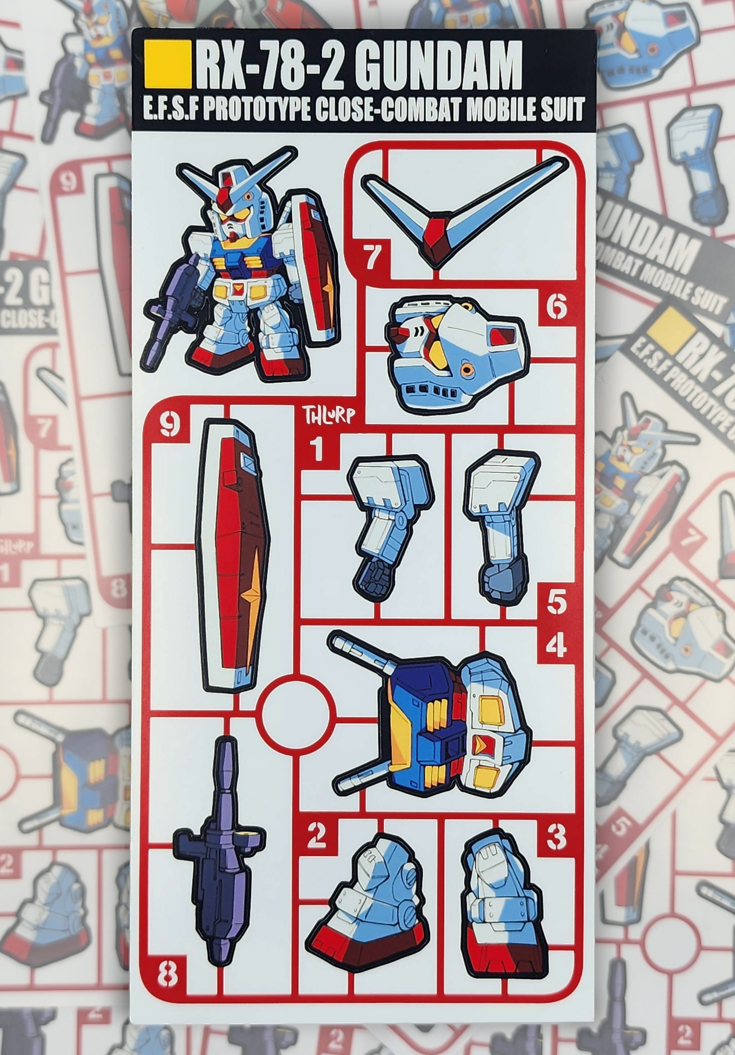 Gundam RX-78 Sticker Sheet by thlurp