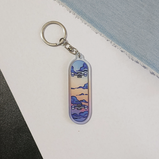 Dusk Skateboard Charm by Jackaranda Art