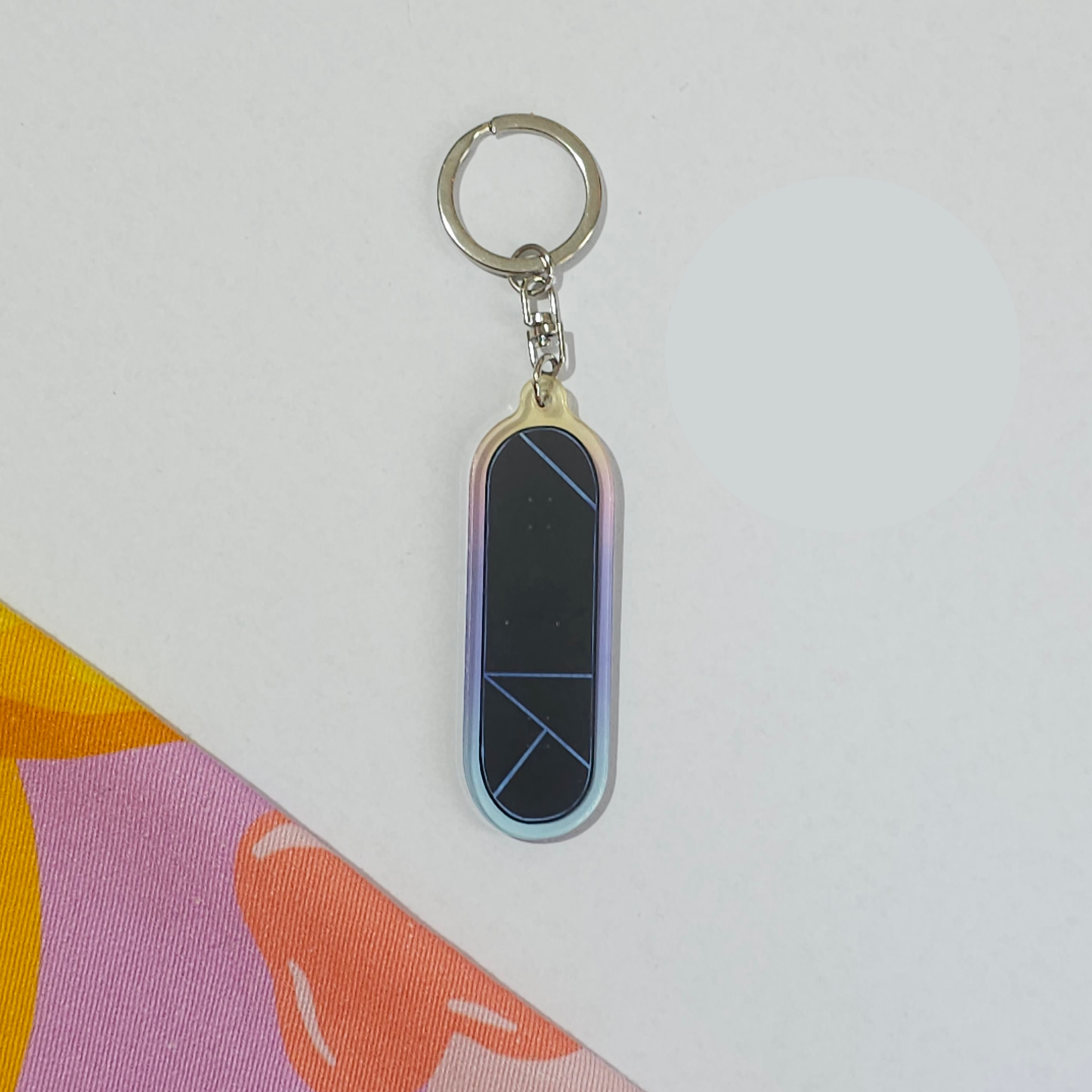 Vaporwave Skateboard Charm by Jackaranda Art