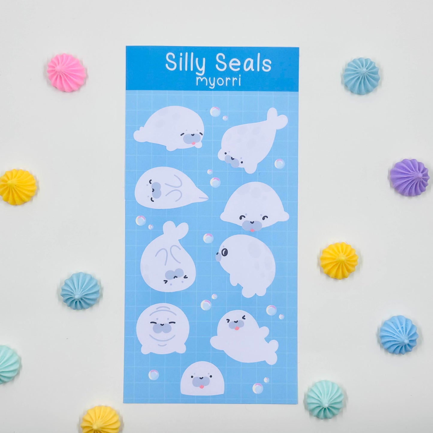 Silly Seals Sticker Sheet by myorri
