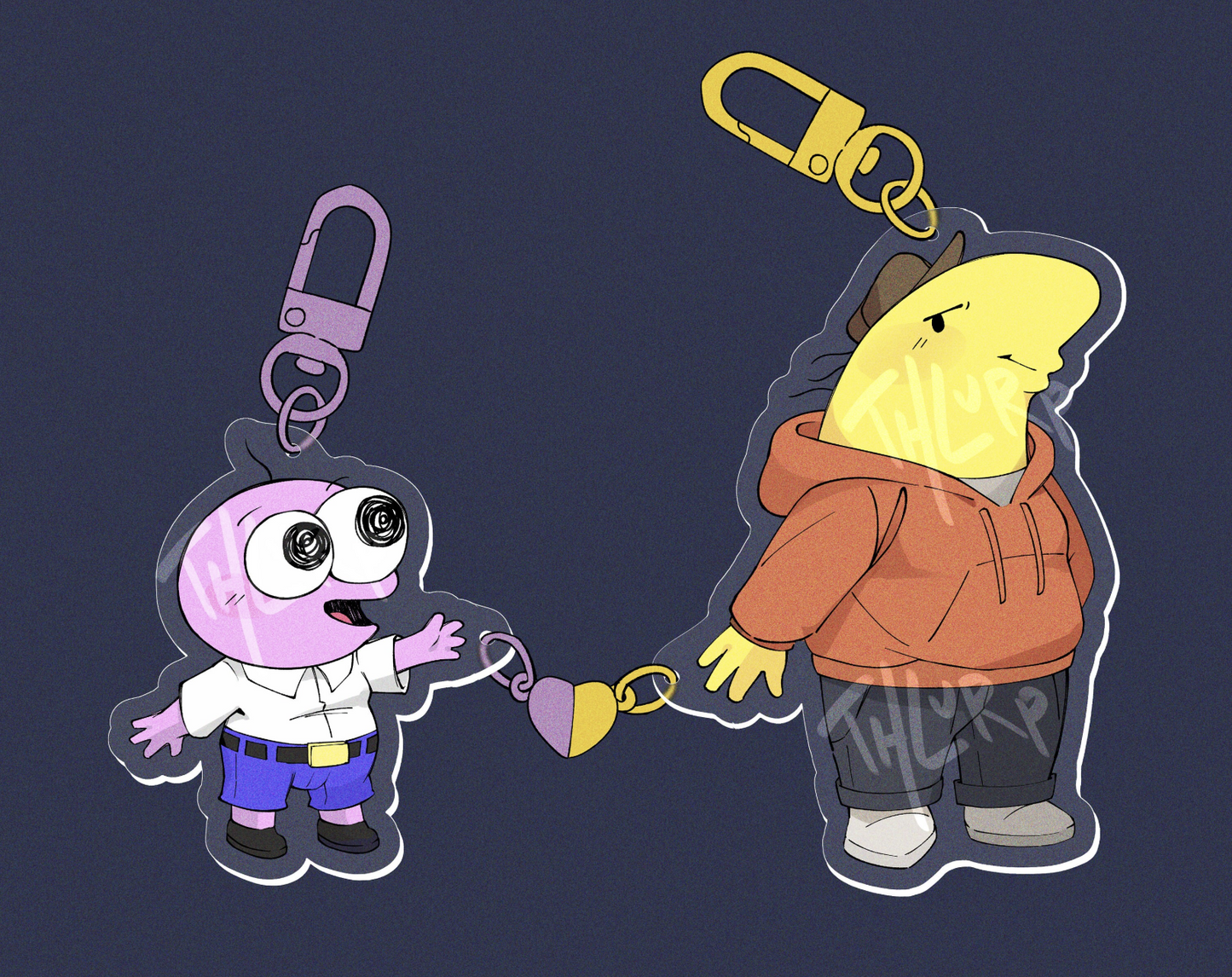 Smiling Friends Heart Magnet Charms by thlurp