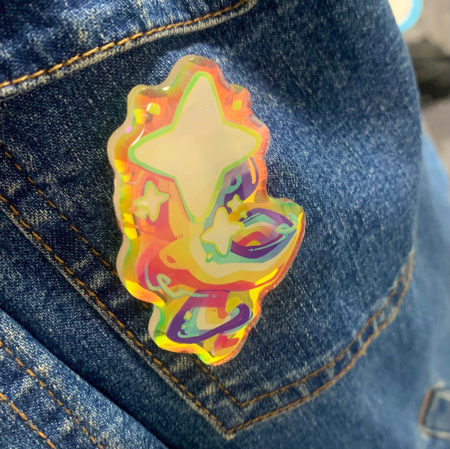 Shooting Star Pin by Hololucent