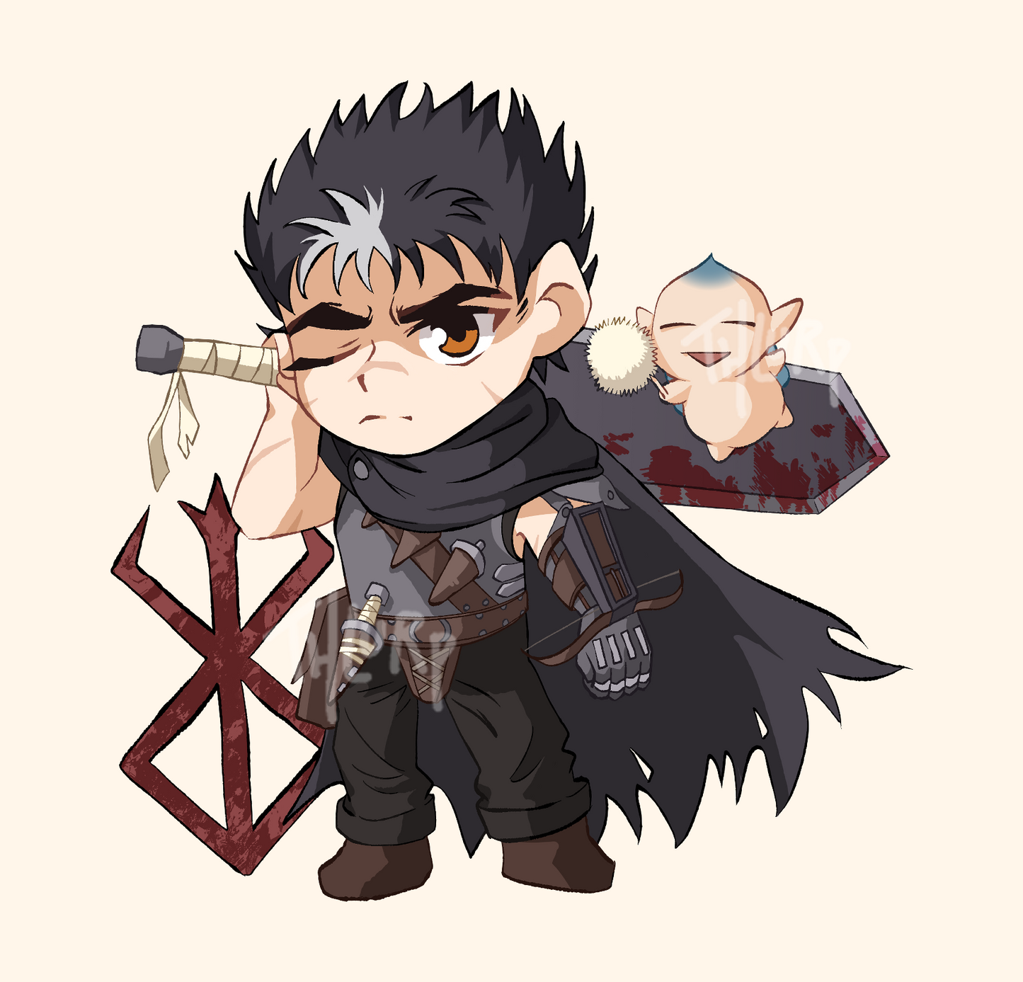 Guts Berserk Acrylic Charm by thlurp