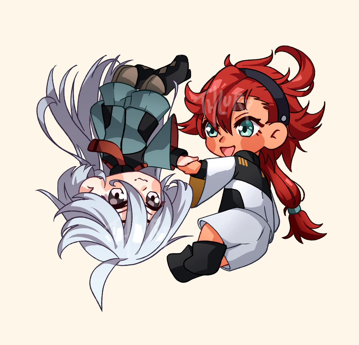 Suletta and Miorine Acrylic Charm by thlurp