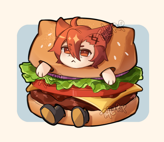 G'raha Burger Acrylic Charm by thlurp
