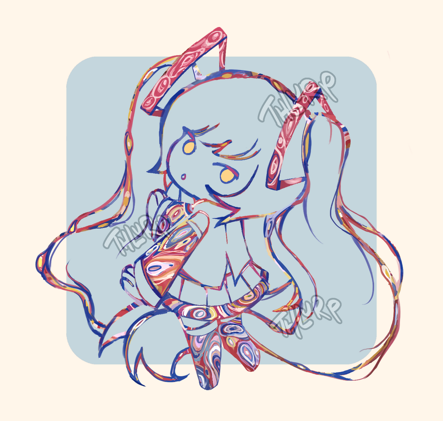 Kikuo Miku 5 Acrylic Charm by thlurp