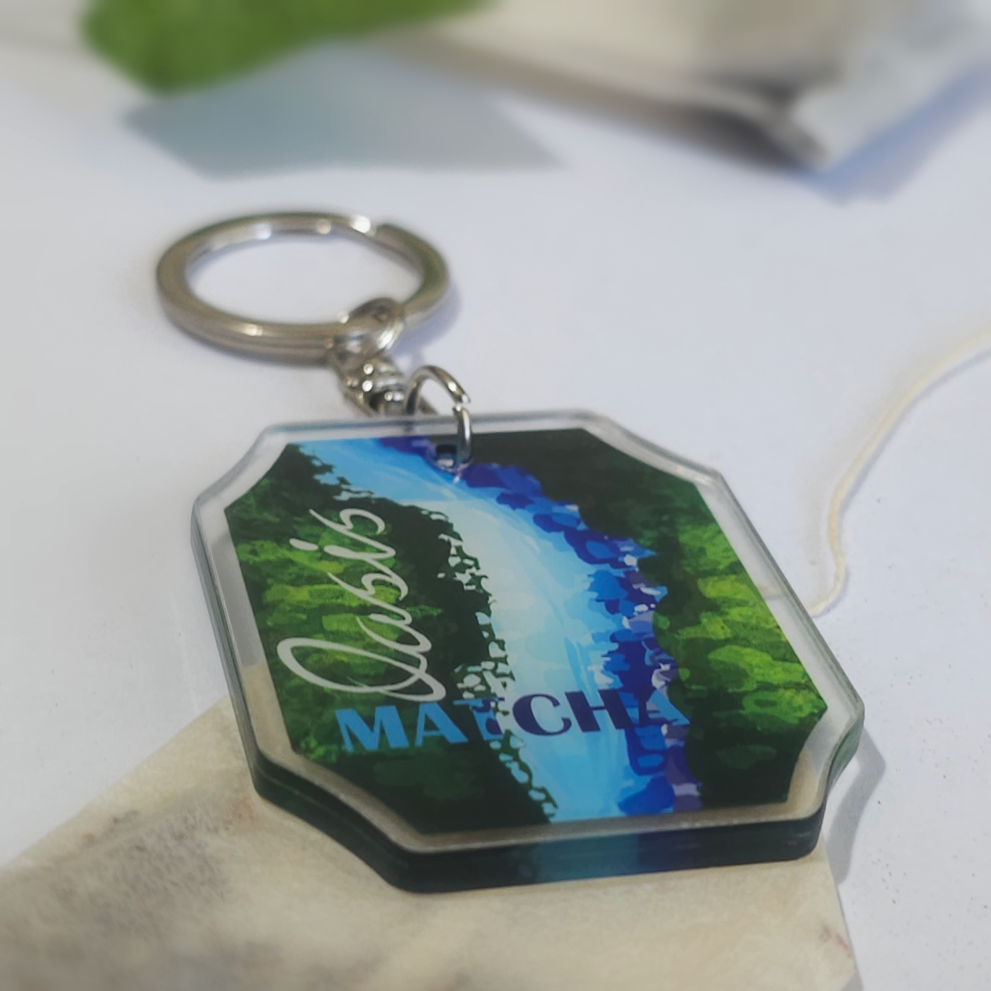Oasis Matcha Teabag Tag Charm by Jackaranda Art