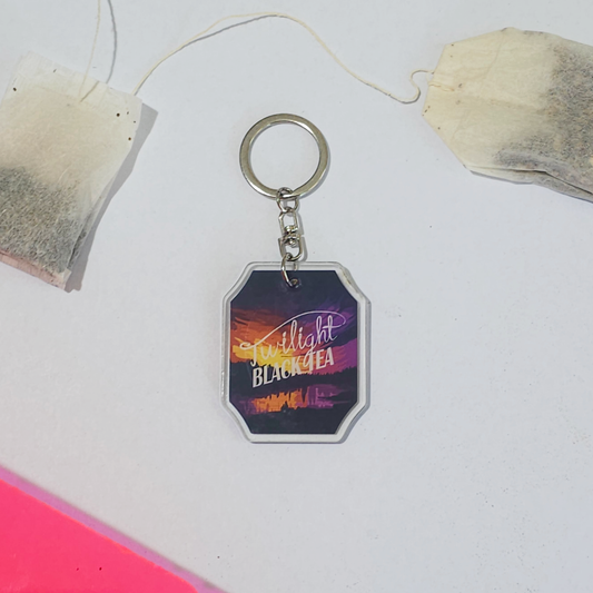 Twilight Black Tea Teabag Tag Charm by Jackaranda Art