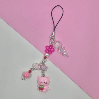 Bunny and Kitten Beaded Phone Charms by Kitzchky