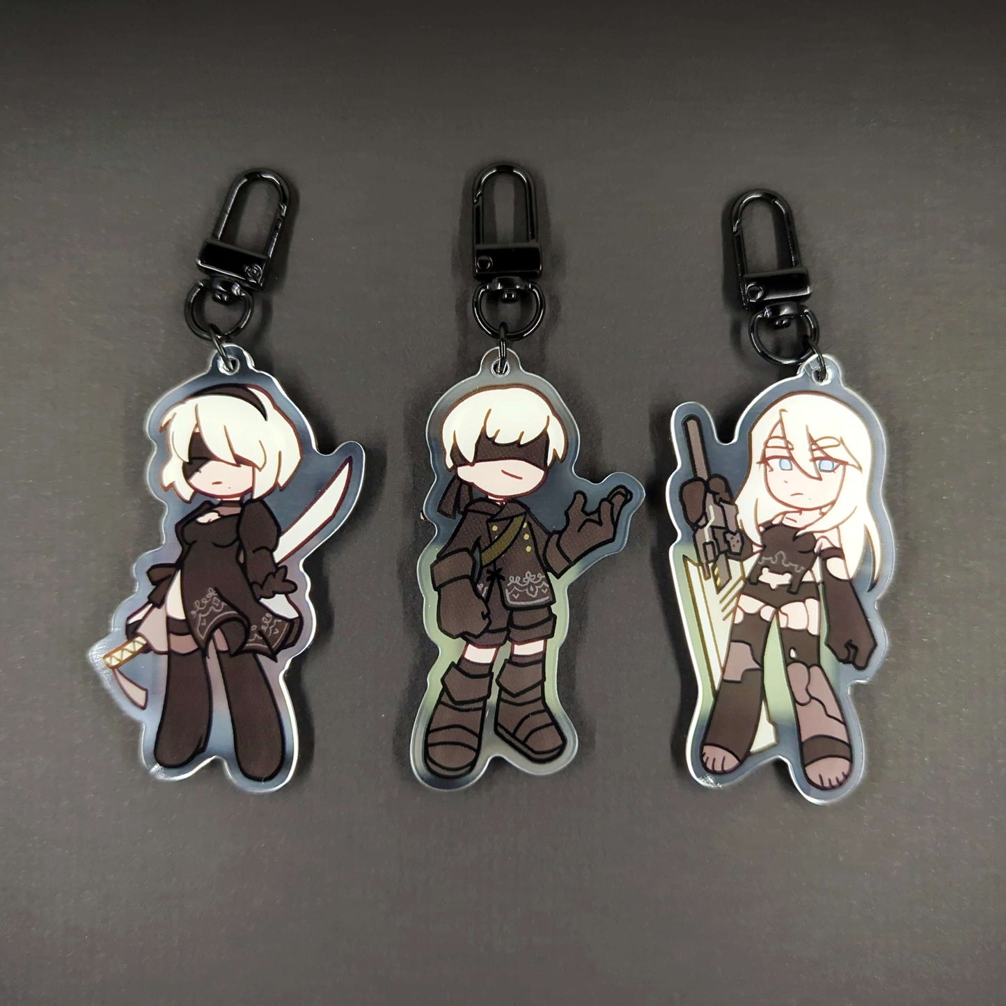 NieR: Automata Acrylic Charms by actuallypunny