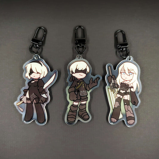 NieR: Automata Acrylic Charms by actuallypunny