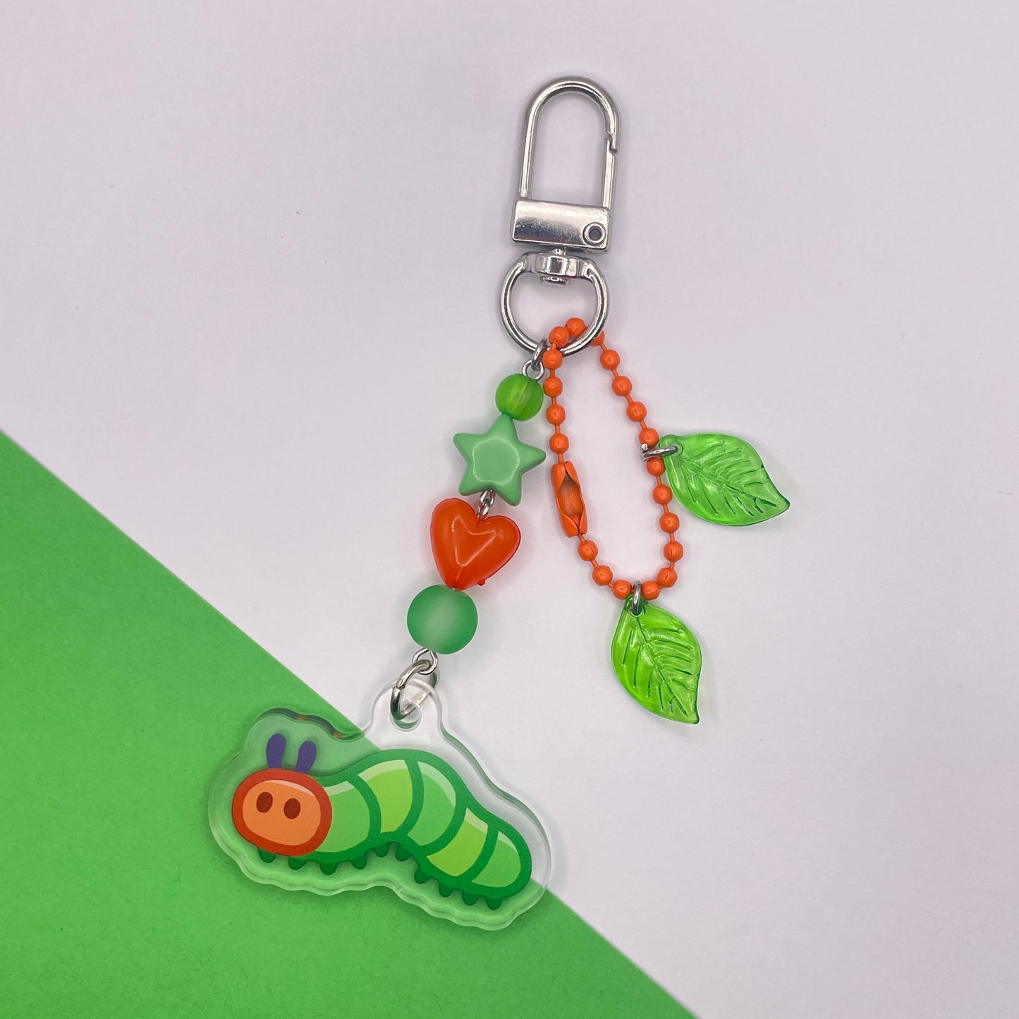 Caterpillar Beaded Keychain by Kitz Wurld